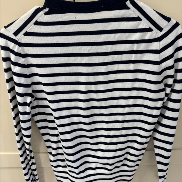 J. Crew Classic Navy and White Striped Sweater - Picture 4 of 4